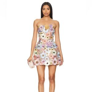 Bouquet Maraya Mini Dress in Pastel Floral Multi